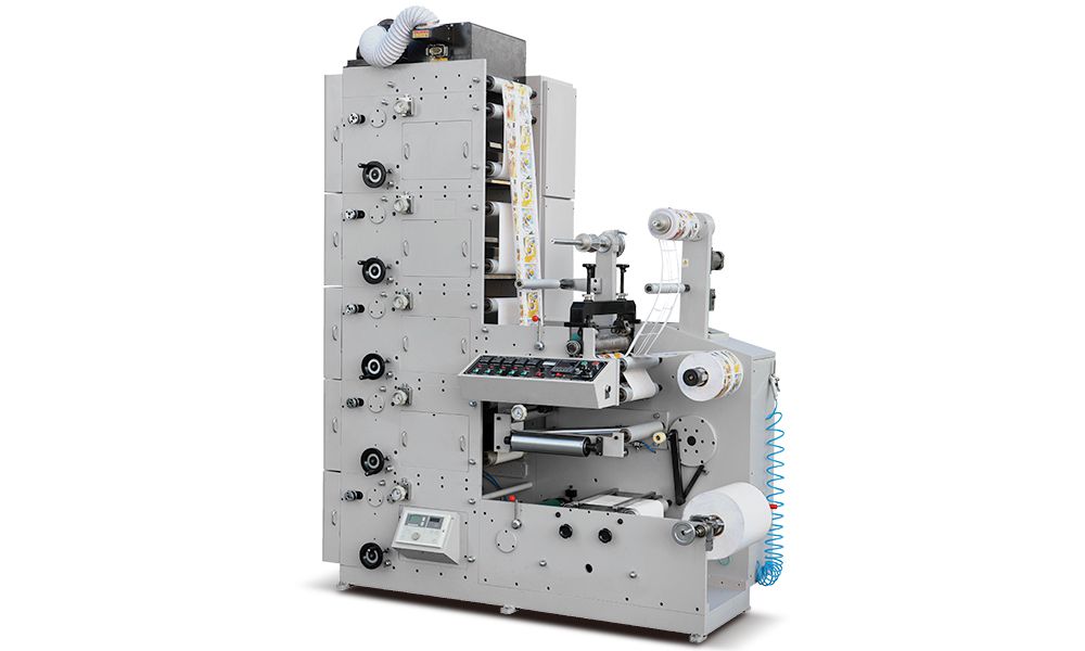 Flexo Printing Machine with Single Rotary Die Cutting Station, ZBS-450